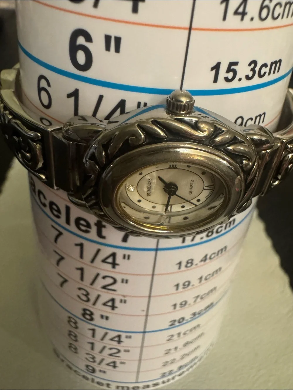Rumors Women's Oval Bracelet Watch - Elegant Filigree